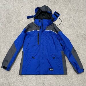 Viking Tempest Classic II Waterproof Men’s Blue Rain Jacket with Removable Hood